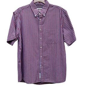 Jos. A. Bank 1905 Buttons Down Shirt Men's Multi Red Large Plaid Checkered NWOT